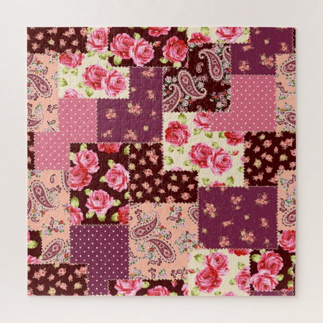 Patchwork Niedlich Nahtloses Muster (Vertikal)