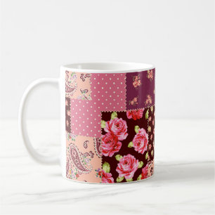 Patchwork Niedlich Nahtloses Muster Kaffeetasse