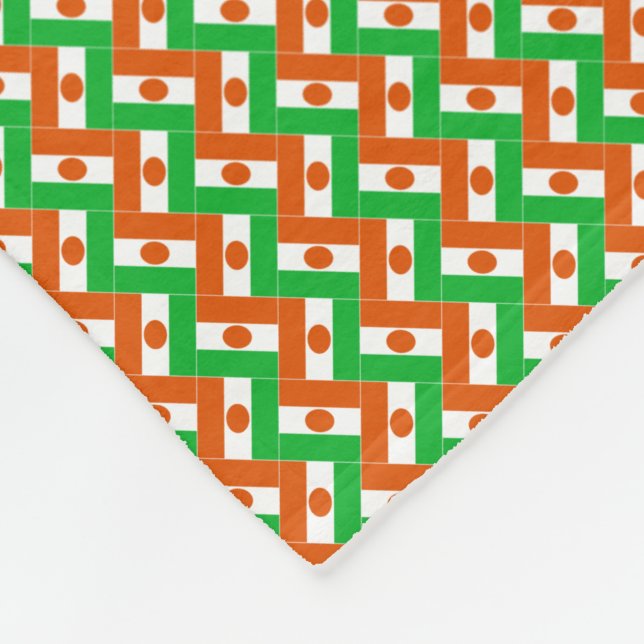 Patchwork Niger Flag Muster Fleecedecke (Ecke)