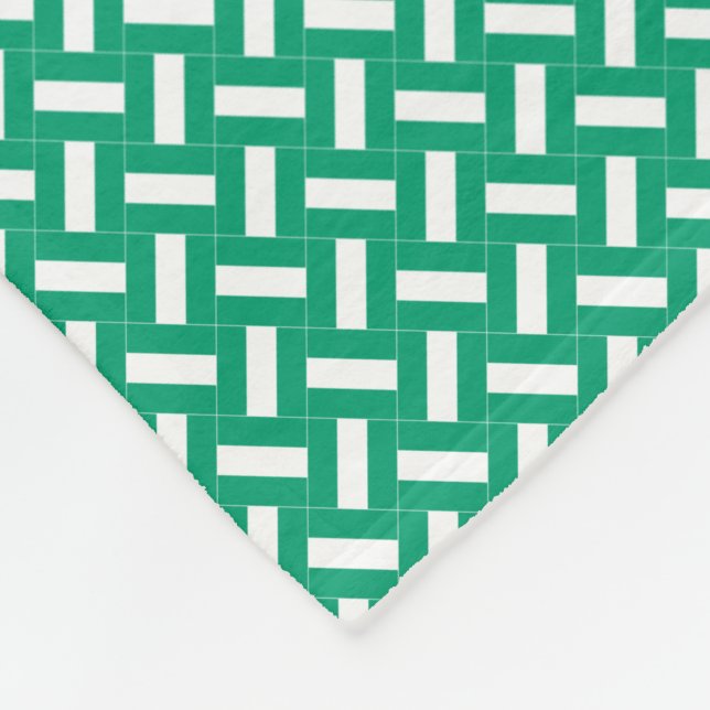 Patchwork Nigeria Flag Pattern Fleecedecke (Ecke)