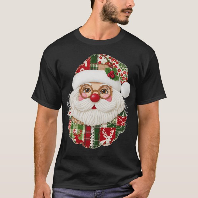 Patchwork Nikolaus T-Shirt (Vorderseite)