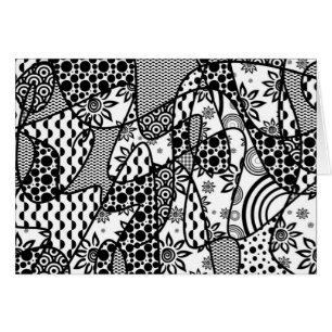 Patchwork noir et blanc 03 de motif