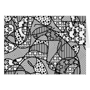 Patchwork noir et blanc 04 de motif