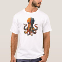 Patchwork Octopus-T - Shirt
