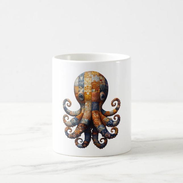 Patchwork Octopus-Tasse Kaffeetasse (Mittel)