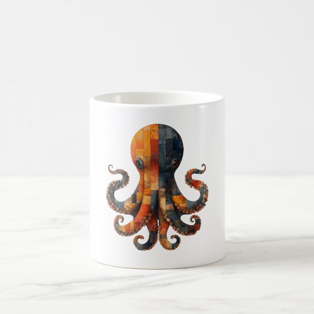 Patchwork Octopus-Tasse Kaffeetasse (Mittel)