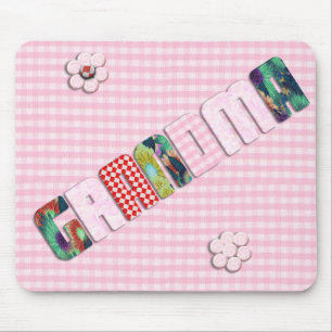 Patchwork "Oma" auf Schachrosa Mousepad