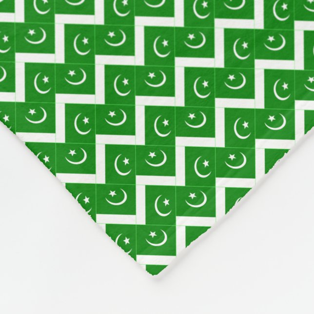 Patchwork Pakistan Flag Pattern Fleecedecke (Ecke)