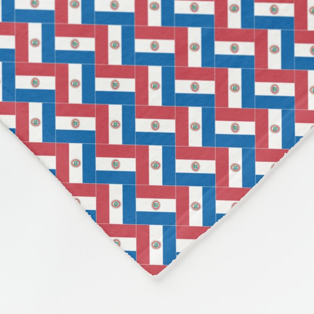 Patchwork Paraguay Flag Muster Fleecedecke (Ecke)
