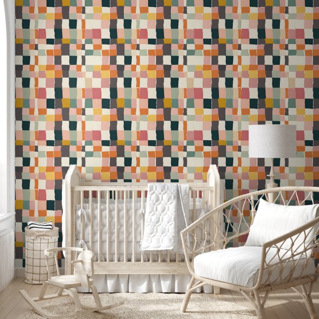 Patchwork-Pastelle Tapete (Kinder)