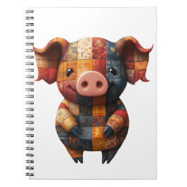 Patchwork-Pig-Notebook Notizblock