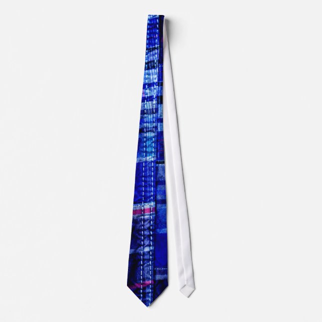 Patchwork Plaid 3 Krawatte (Vorderseite)