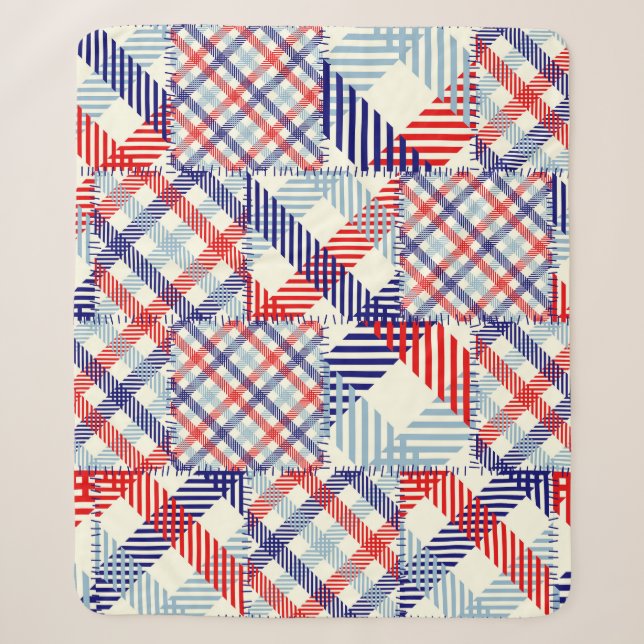 Patchwork Plaid Classique : Motif Carré (Devant)