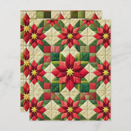Patchwork Poinsettia Stars Scrapbook Papier