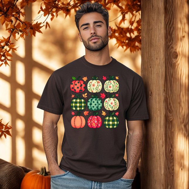 Patchwork Pumpkin Coquette Pumpkin T-Shirt (Von Creator hochgeladen)