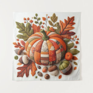 Patchwork Pumpkin Tapestry Wandteppich