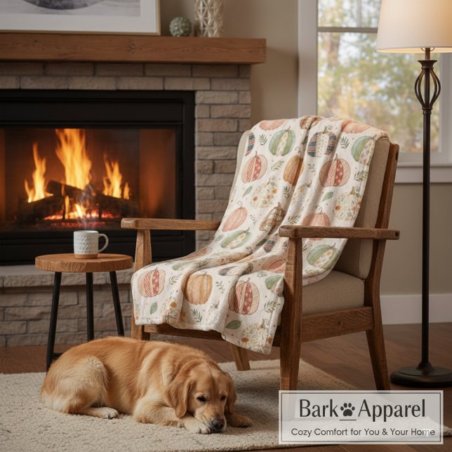 Patchwork Pumpkins Fall Gemütliche Herbstdekor & G Fleecedecke (Von Creator hochgeladen)