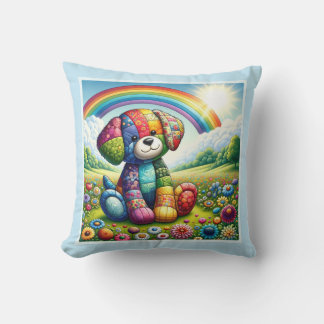 Patchwork Pup Paradise Kissen