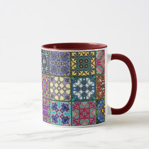 Patchwork quadriert Tasse