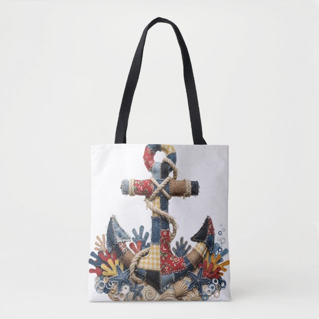 Patchwork Quilt Anchor Tasche (Vorderseite)