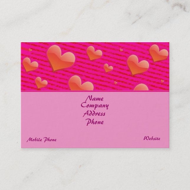 PATCHWORK QUILT CARTES DE VISITE - VALENTINES DESI (Devant)