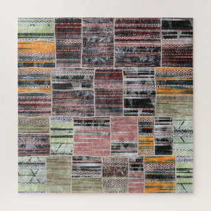 Patchwork Quilt Collage Nahtloses Drucken.
