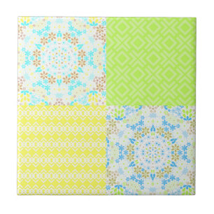 Patchwork Quilt dekorative Retro Vintagen Blumenau Fliese