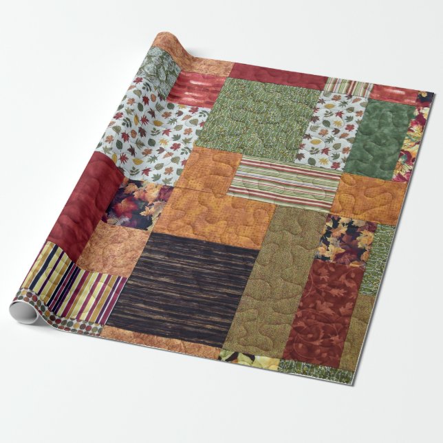 Patchwork Quilt Geschenkpapier (Ungerollt)