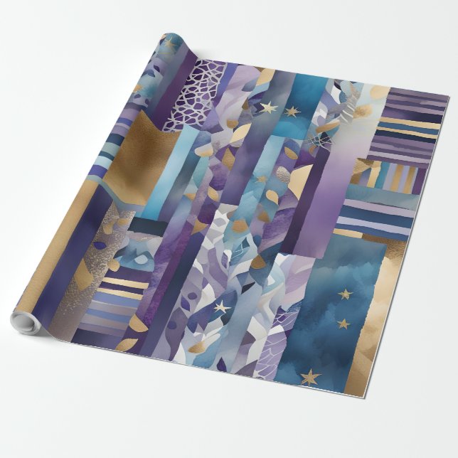 Patchwork-Quilt-Geschenkpapier Geschenkpapier (Ungerollt)