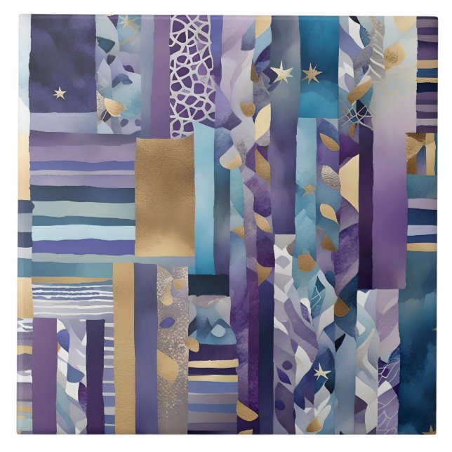 Patchwork-Quilt-Kachel Fliese (Vorderseite)