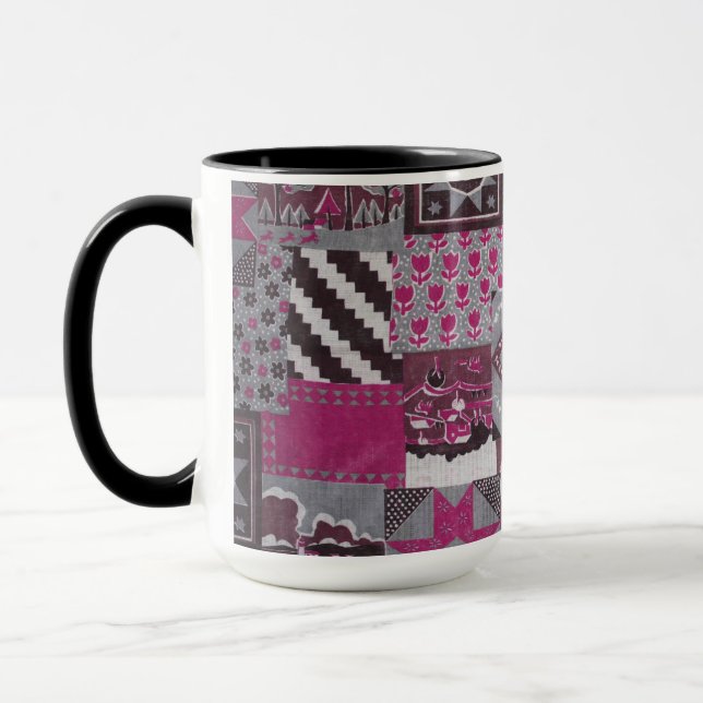 Patchwork-Quilt-Keramikbecher Tasse (Links)