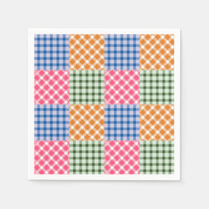 Patchwork Quilt Multicolored Gingham Serviette