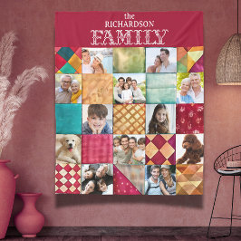 Patchwork Quilt Muster 12 Foto Fleecedecke