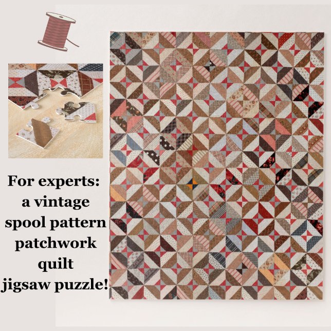Patchwork Quilt Muster Herausforderung Jigsaw Puzz (A vintage spool pattern patchwork quilt jigsaw puzzle, for experts!)