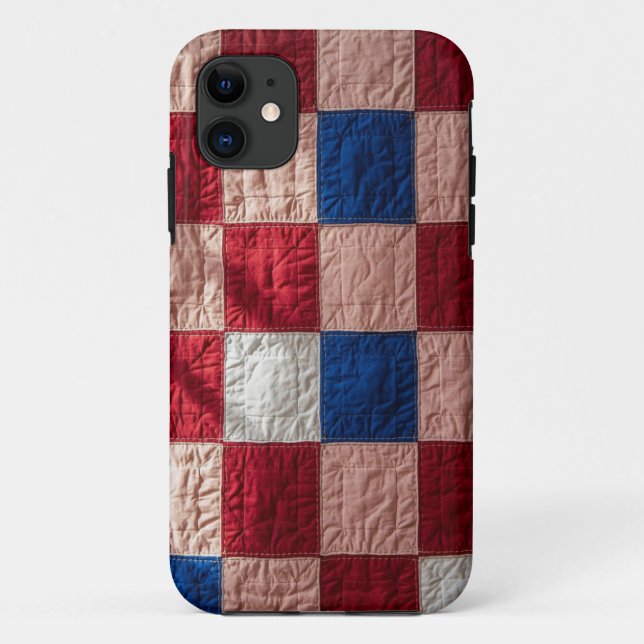 Patchwork Quilt Muster Mobile Fall Case-Mate iPhone Hülle (Rückseite)