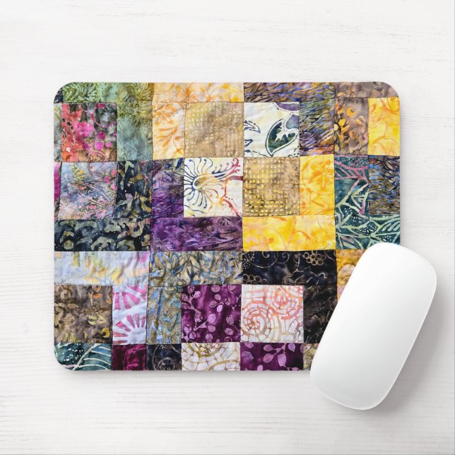 Patchwork Quilt-Muster Mousepad (Mit Mouse)