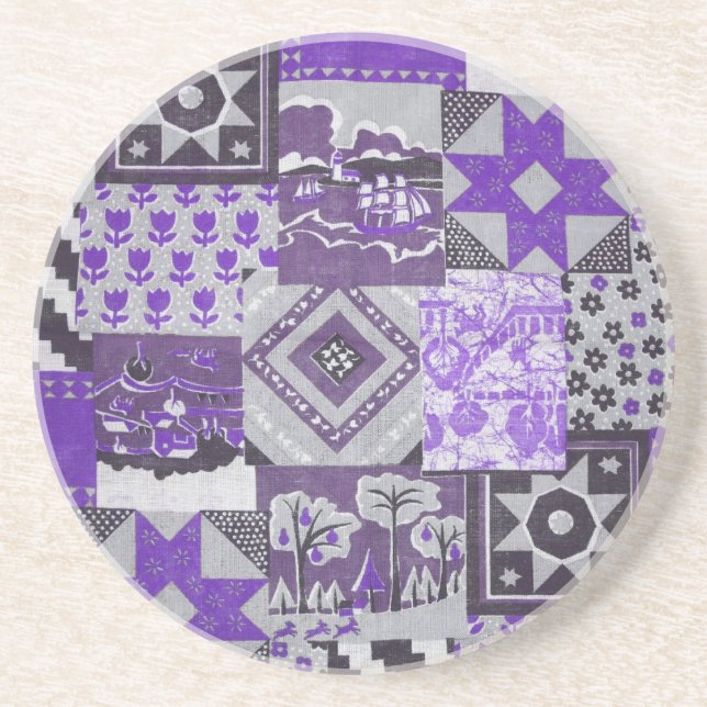 Patchwork Quilt Sandstone Untersetzer (Vorne)