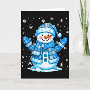 Patchwork-Quilt-Schneemann-Quilter-Frohe-Weihnacht Karte