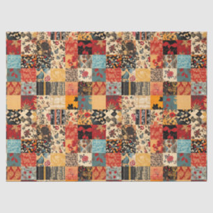 Patchwork Quilt Style Seidenpapier