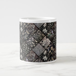 Patchwork-Quilting für Schwarzweiß-Imitate Jumbo-Tasse