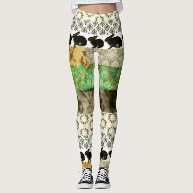 Patchwork Rabbits Leggings (Vorderseite)