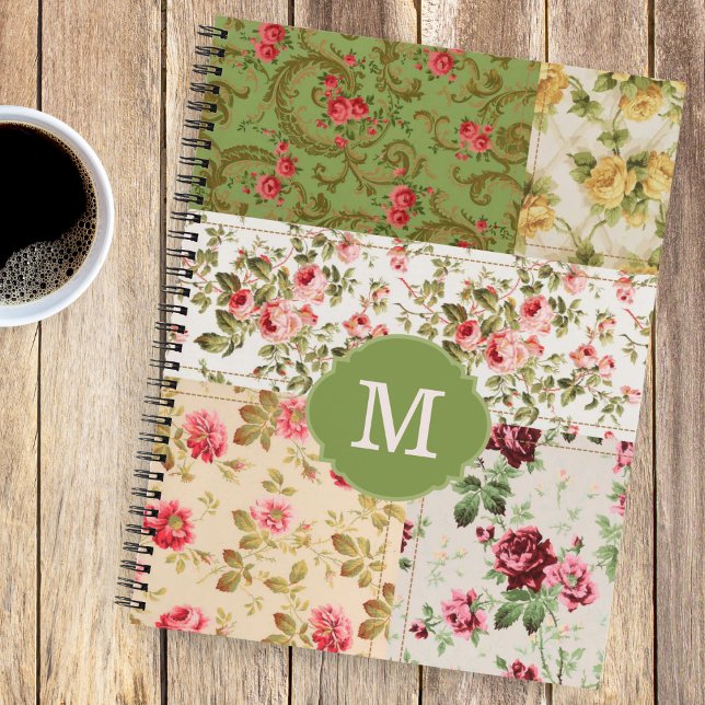 Patchwork-Rosen-Journal Notizbuch mit individuelle (Von Creator hochgeladen)