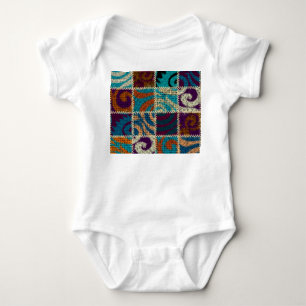 Patchwork Rough Leinwand Vintag Imitation Baby Strampler