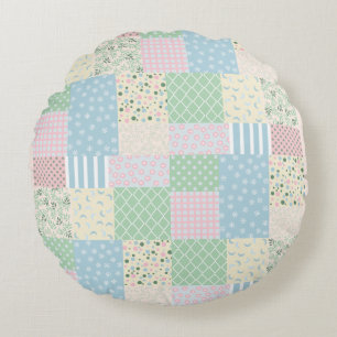 Patchwork Rundes Kissen