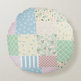 Patchwork Rundes Kissen