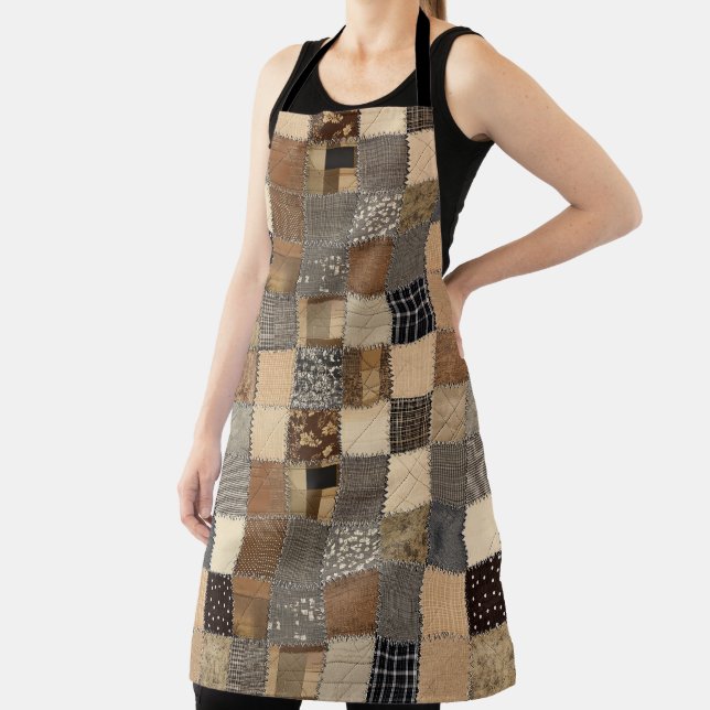 Patchwork rustique tout-sur-impression tablier (Insitu)