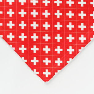 Patchwork Schweiz Flaggenmuster Fleecedecke