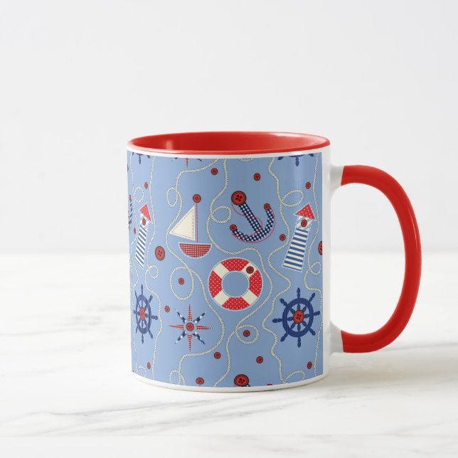 Patchwork-Seeentwurf Tasse (Rechts)