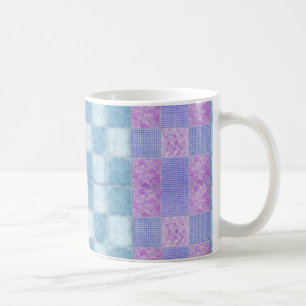 Patchwork-Shabby Chic 11-Unze-klassische weiße Kaffeetasse