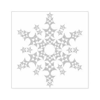 Patchwork Snowflake Gummistempel